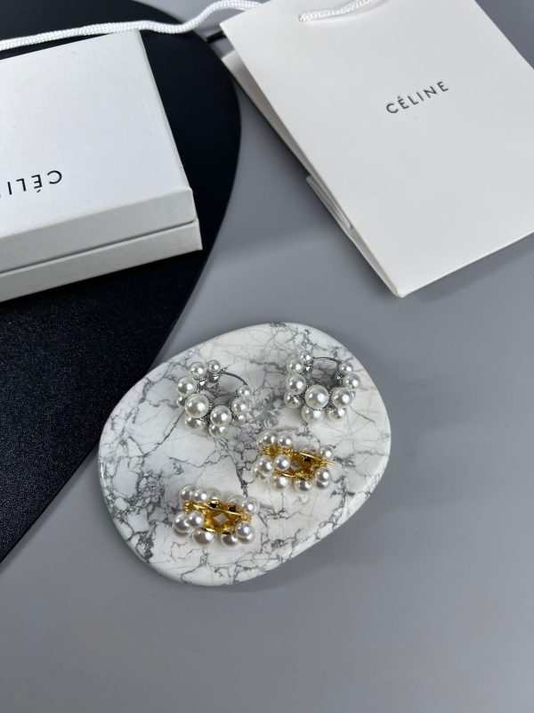 18K Triomphe Two-Rows Pearl Earrings - 图片 7