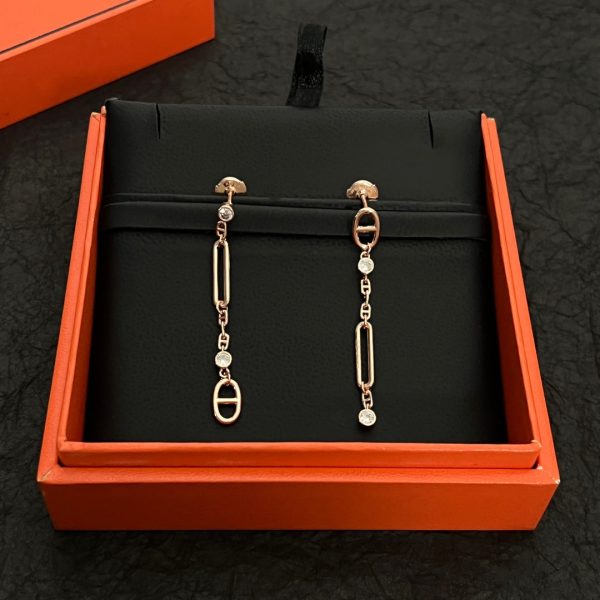 18K Chaine D'ancre Chaos H Earrings - 图片 2