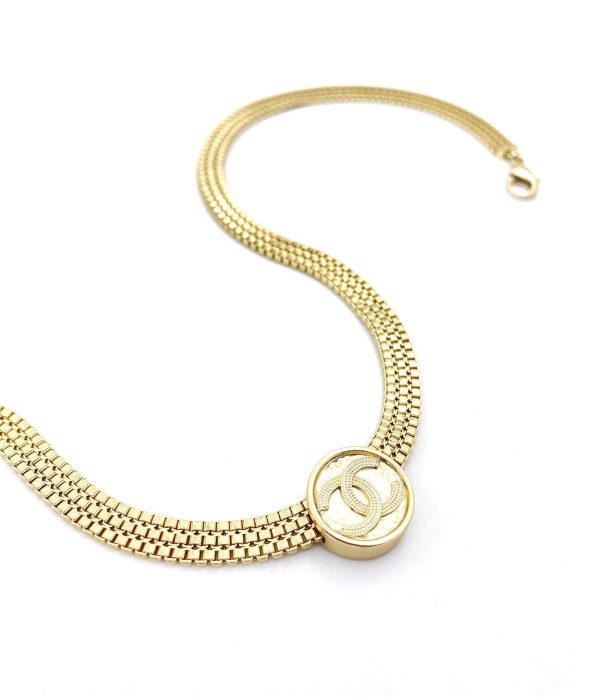 18K CC Choker Chain Necklace - Image 7