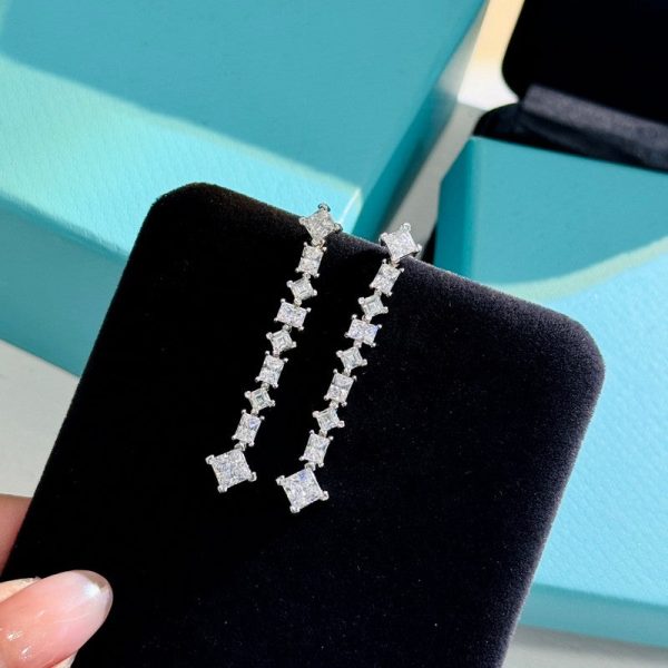 18K Tiff Diamond Earrings - Image 7