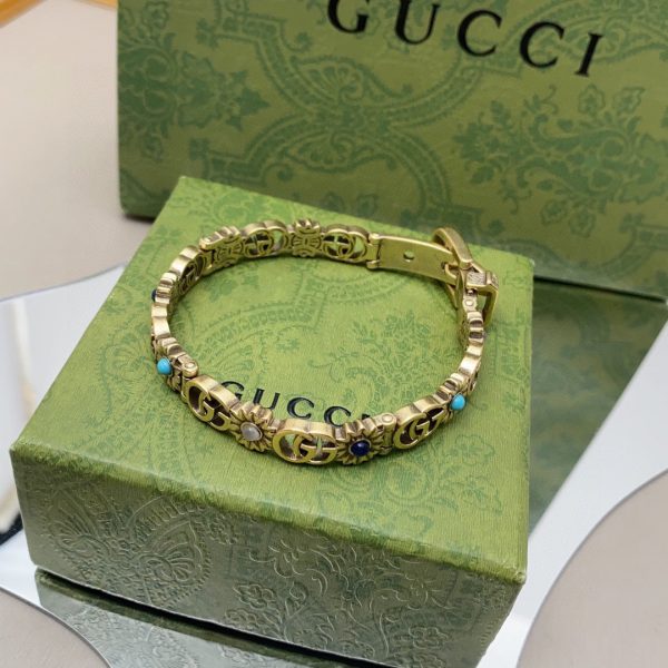 18K Double G Flowers Bracelet - 图片 8