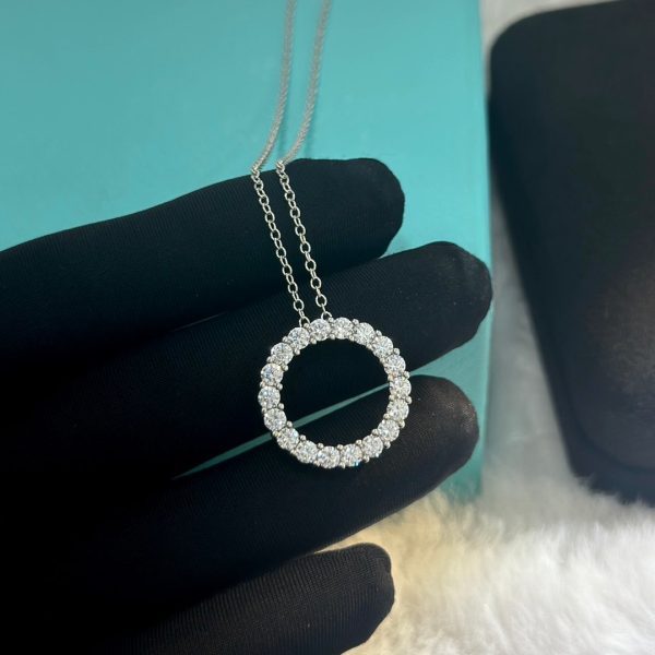 18K T Circle Diamonds Necklace - 图片 7