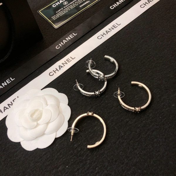 18K CC Circle Earrings - Image 6