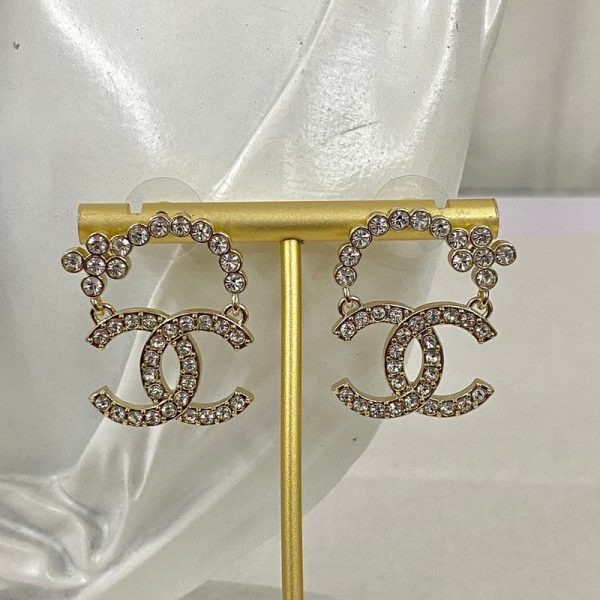 18K CC Diamond Earrings - 图片 6