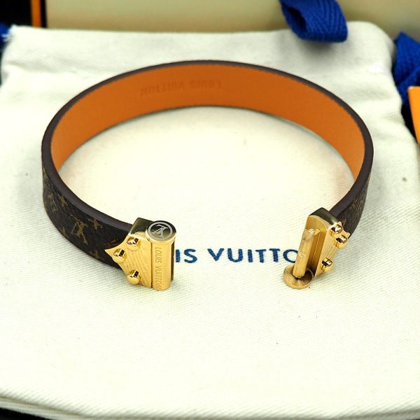 18K Louis Leather Vintage Bracelet - 图片 6
