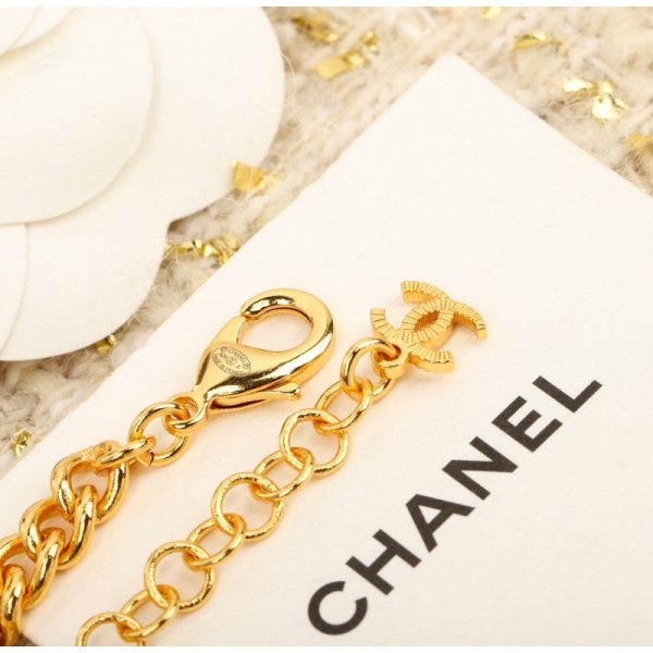 18K CC White Logo Choker Necklace - 图片 6