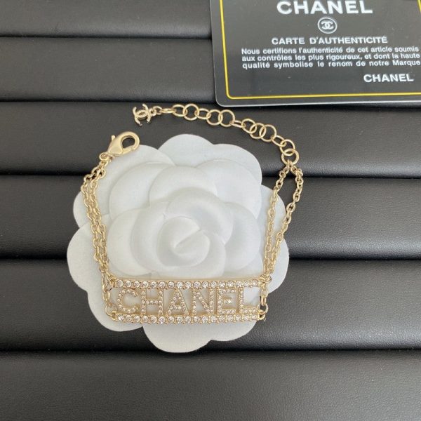 18K CC Letter Diamond Bracelet - Image 3
