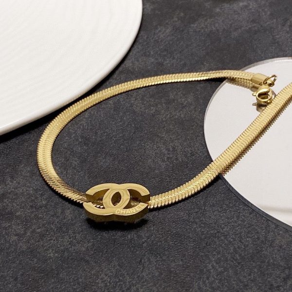 18K CC Gold Choker Necklace - 图片 8