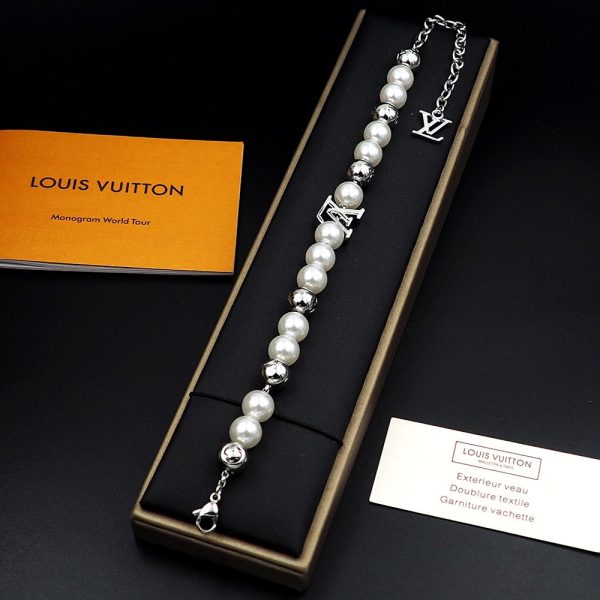 18K Louis Monogram White Pearls Bracelet - 图片 9
