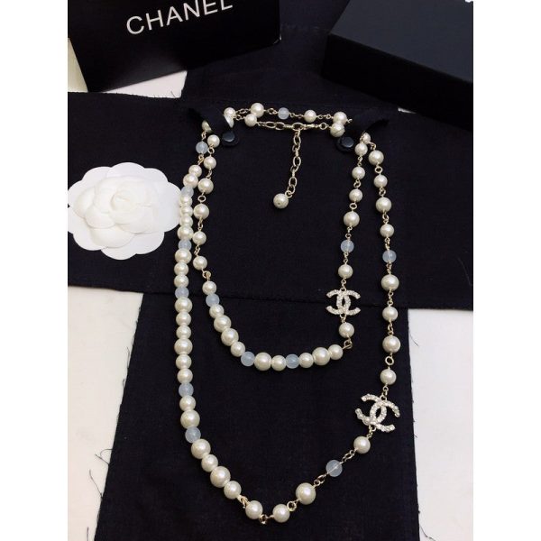 18K CC Long Pearl Necklace - 图片 8
