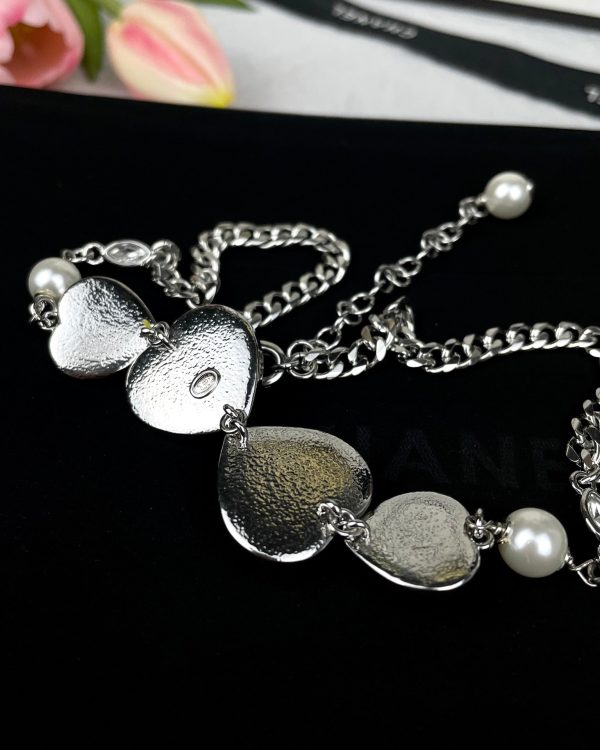 18K CC Heart Crystals Necklace - 图片 7