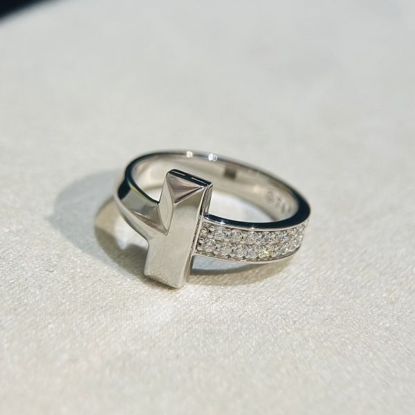 18K T Narrow Pavé Ring - 图片 9
