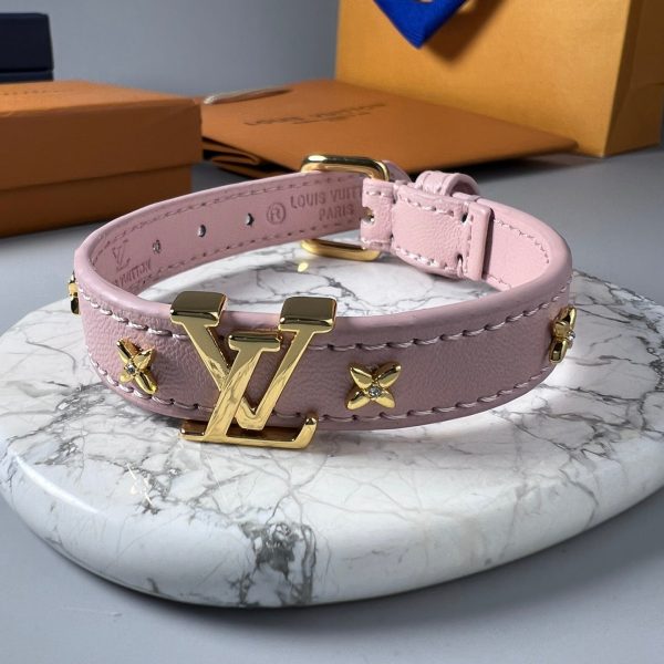 18K Louis Leather Bracelet - 图片 2