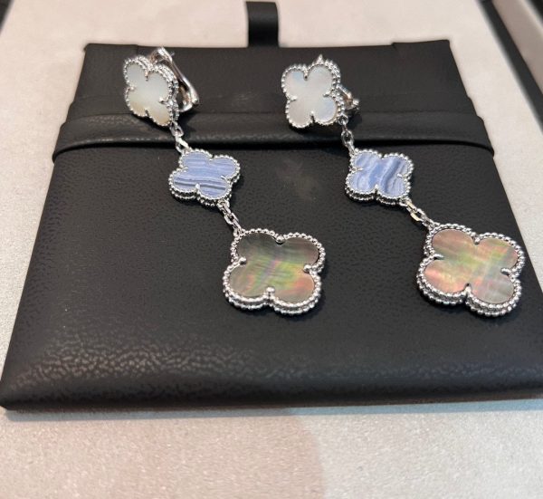 18K Magic Alhambra Three Motifs Earrings - 图片 10