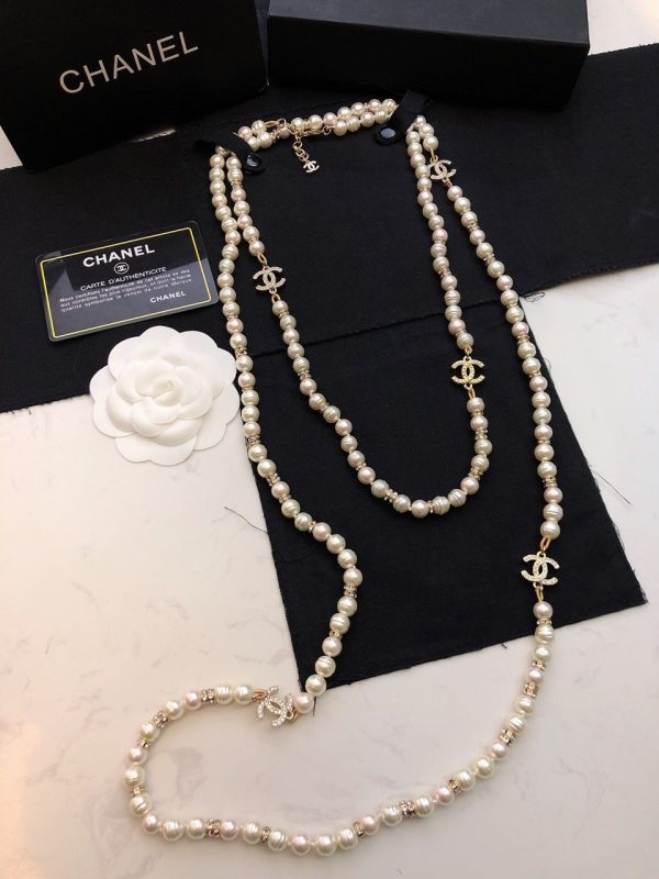 18K CC Pearl Choker Necklace - 图片 8