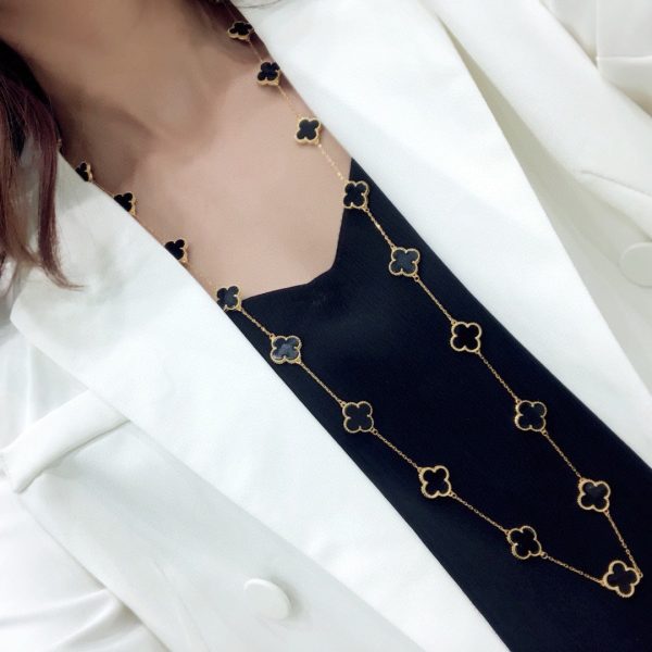 18K Vintage Alhambra 20 Motifs Long Necklace - 图片 3