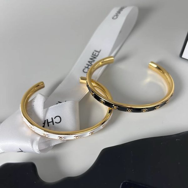 18K CC Open Cuff Bracelet - Image 3