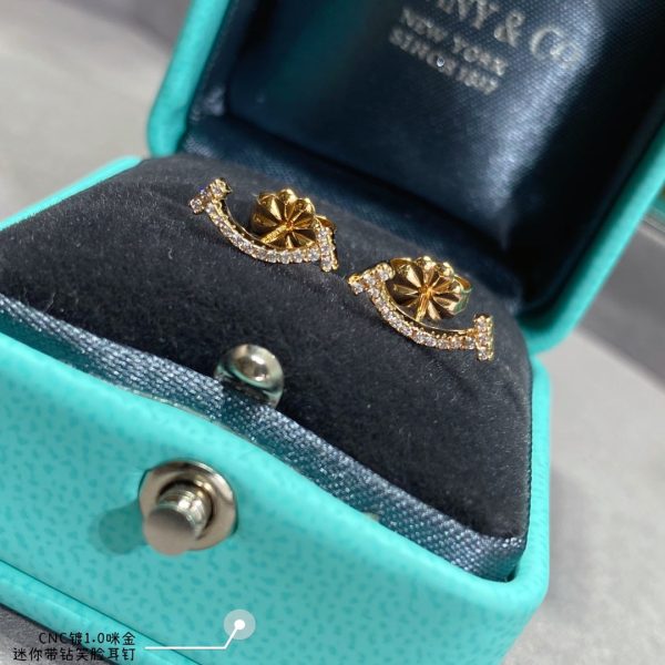 18K T Smile Diamonds Earrings - 图片 4