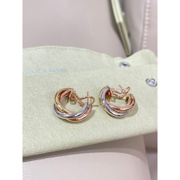 18K Trinity Earrings - Image 5