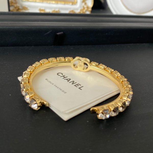 18K CC Crystal Open Cuff Bracelet - Image 8