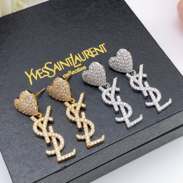 18K Saint Heart Diamonds Earrings - 图片 3