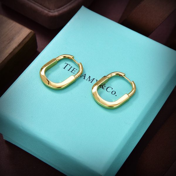 18K T Lock Diamonds Medium Earrings - 图片 7