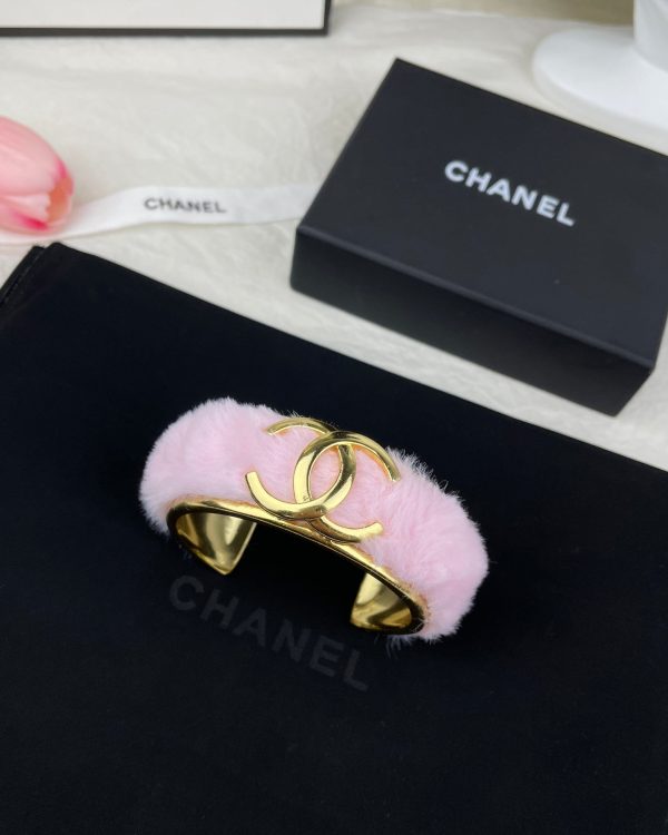 18K CC Pink Open Cuff Bracelet - Image 7