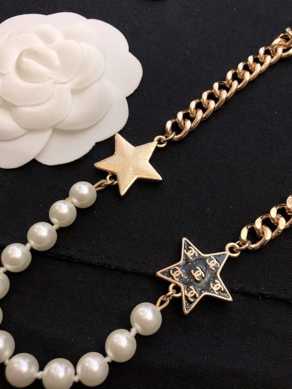 18K CC Star Pearls Necklace - 图片 7