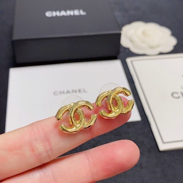 18K CC Gold Earrings - 图片 9
