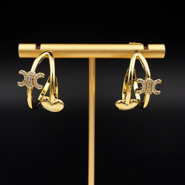 18K Triomphe Heart Earrings - Image 8
