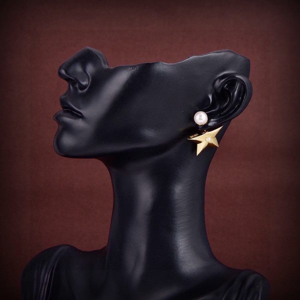 18K CD Tribales Star Earrings - 图片 3