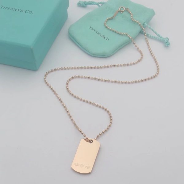 18K T 1837 Makers I.D. Tag Pendant Necklace - 图片 3
