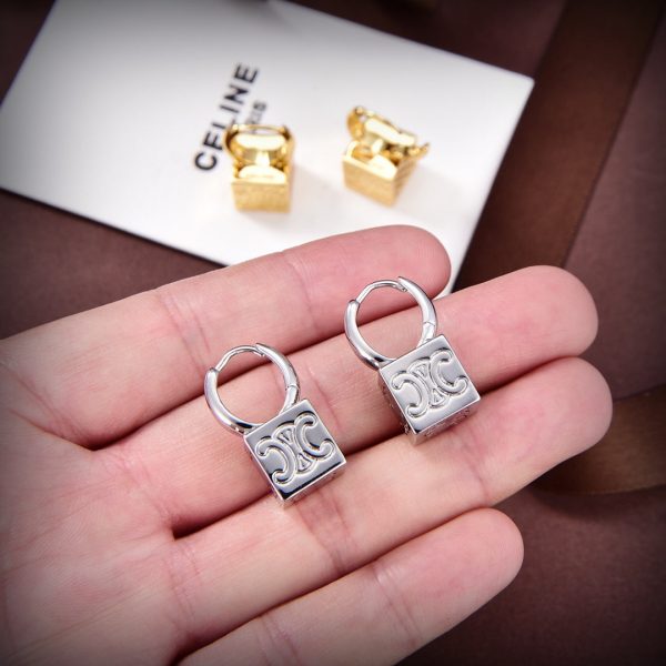 18K Triomphe Box Hoops Earrings - Image 8