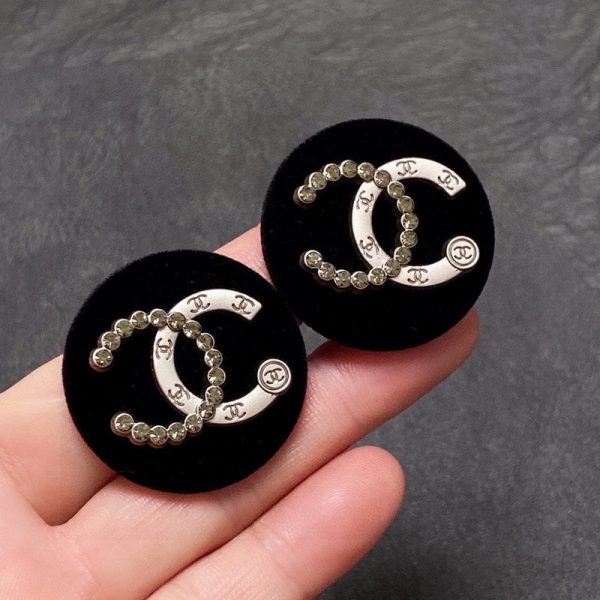 18K CC Black Earrings - Image 3