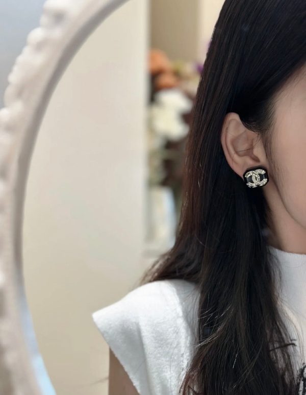 18K CC Resin Earrings - 图片 8