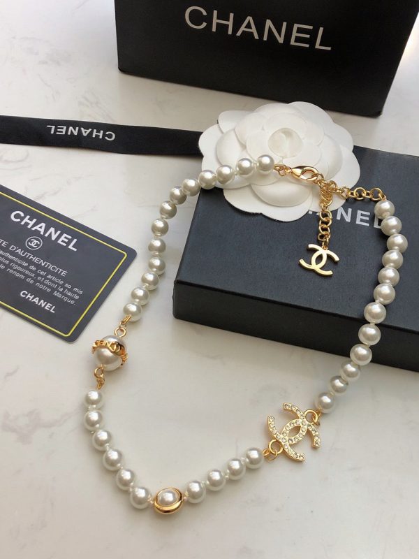 18K CC Pearl Chain Necklace - 图片 8