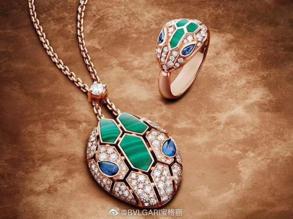 18K BV Serpenti Malachite Necklace - 图片 8