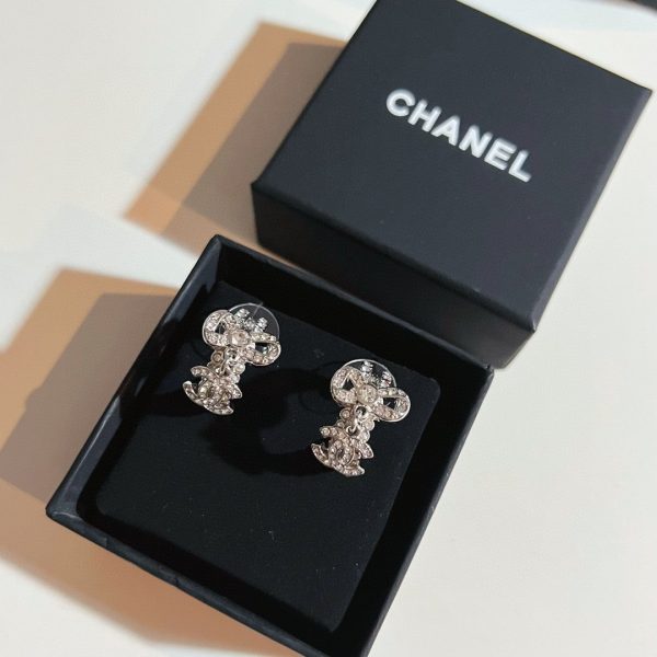 18K CC Diamond Pendant Earrings - 图片 10