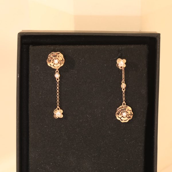 18K CC Camellia Earrings - Image 8