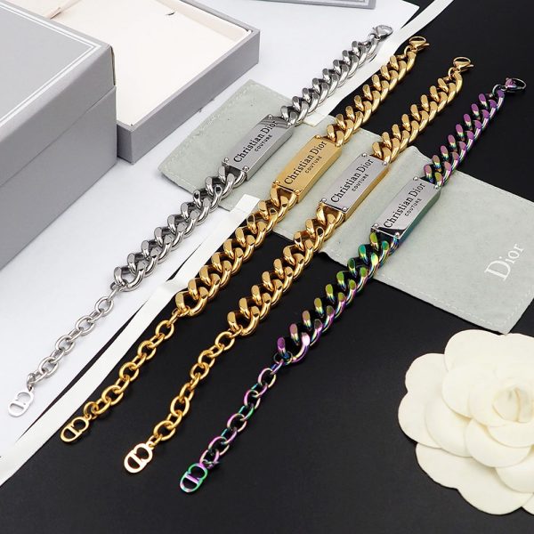18K CD Chain Link Bracelet - 图片 6
