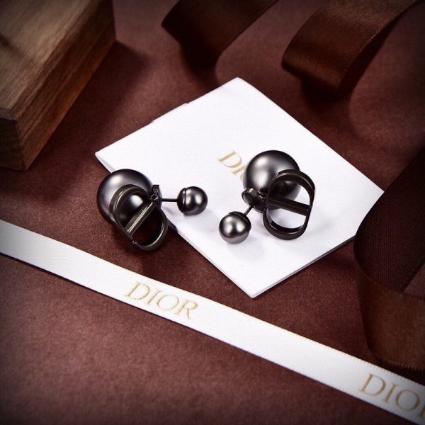 18K CD Tribales Grey Pearl Earrings - 图片 7