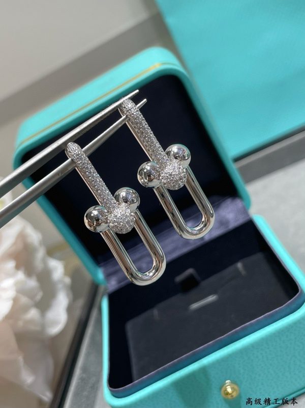 18K T HardWear Large Link Diamonds Earrings - 图片 2