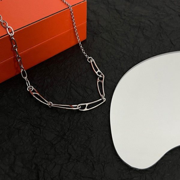 18K Chaine D'ancre Chain H Necklace - 图片 6