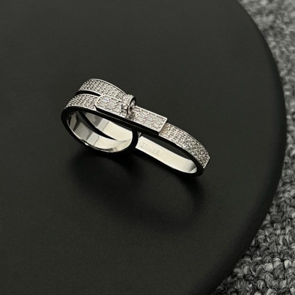 18K Kelly Gavroche Double H Ring - 图片 2