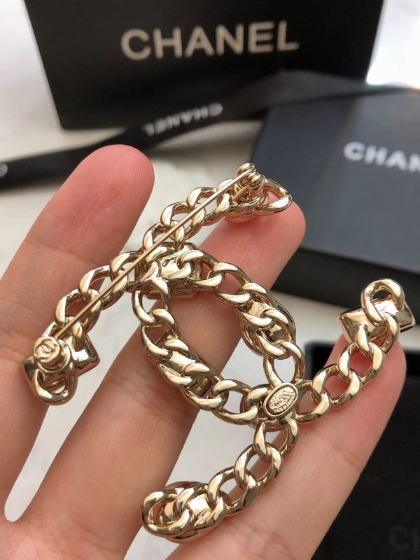 18K CC Crystals Strass Brooch - 图片 8