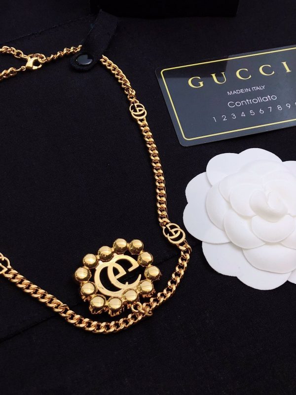 18K Double G Pearl Double G Necklace - 图片 6