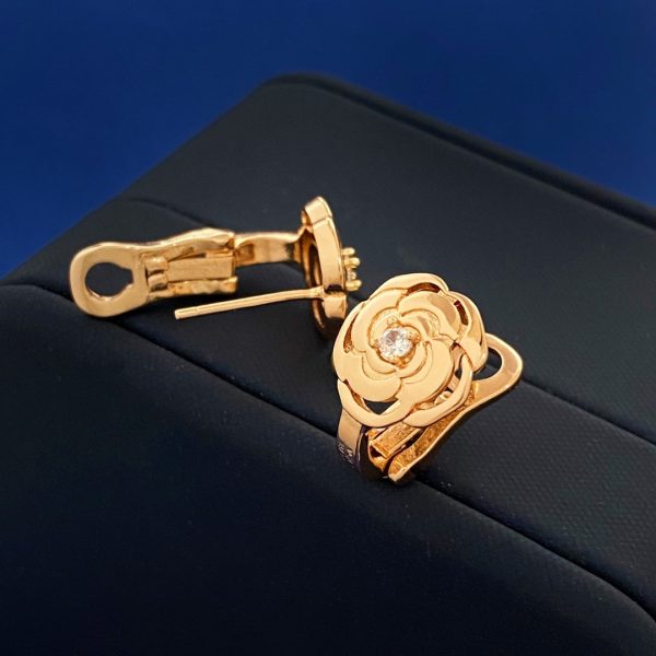 18K CC Camellia Earrings - 图片 6