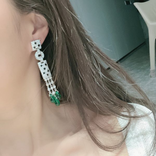 18K Panthère De Diamond Earrings - 图片 3