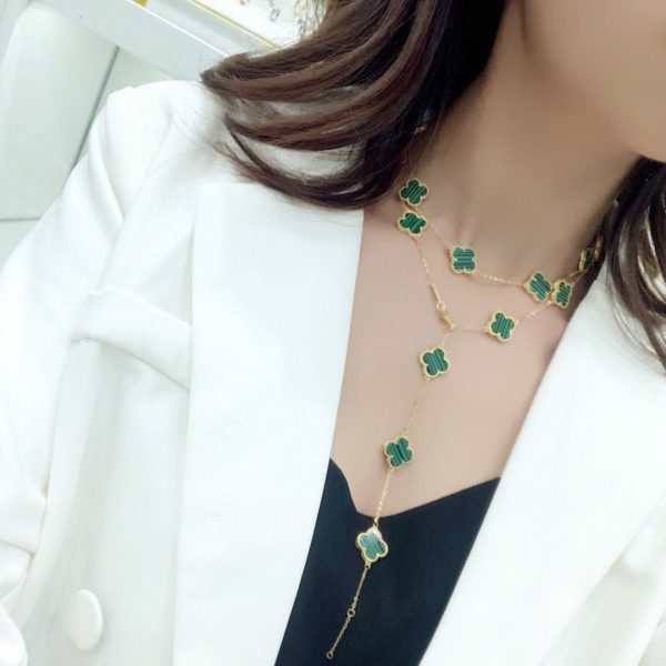 18K Vintage Alhambra 20 Motifs Long Necklace - Image 3