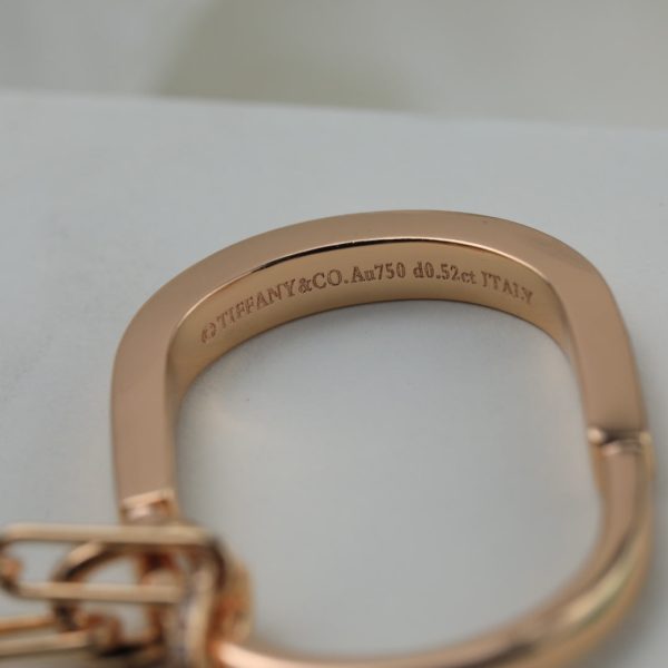 18K T Lock Pendant Pavé Diamonds Necklace - 图片 5